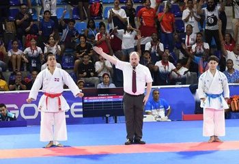 Larry Aracena conquista el oro en kata y completa el doblete dominicano en karate