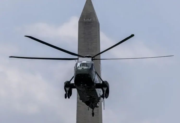 El helicóptero de Donald Trump tuvo un acercamiento en vuelo con un avión comercial en Washington