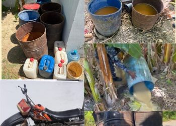 Desmantela fábrica clandestina de bebidas alcohólicas adulteradas y recupera motocicleta robada en Barahona