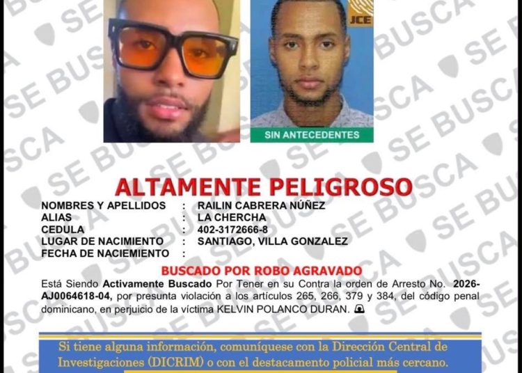 DICRIM captura en Santiago a hombre buscado por robo de caja fuerte con armas y dinero
