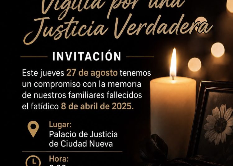 Movimiento Justicia Jet Set convoca a vigilia por la memoria de víctimas del 8 de abril de 2025