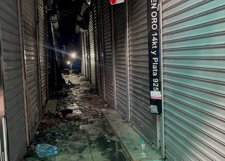 Incendio afecta 17 establecimientos en el Mercado Modelo de Santiago; Bomberos investigan las causas