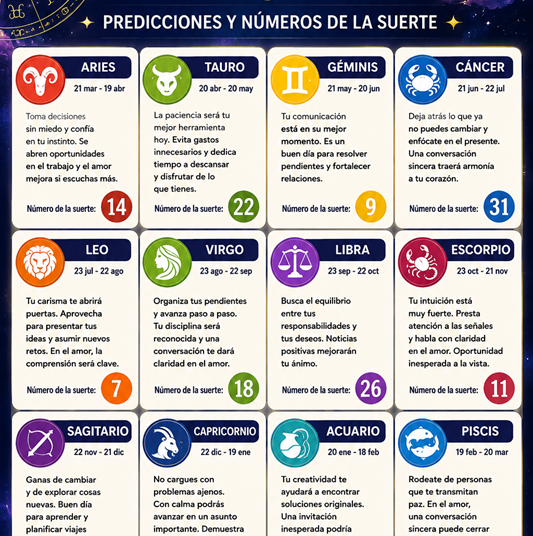 Horóscopo del 22 de agosto de 2026: predicciones y números de la suerte
