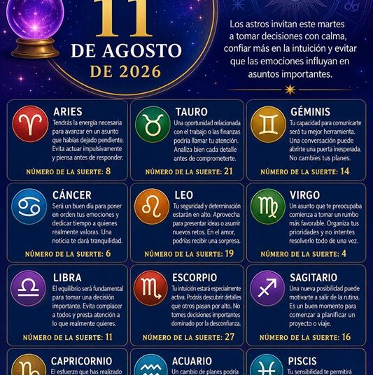 Horóscopo del 11 de agosto de 2026