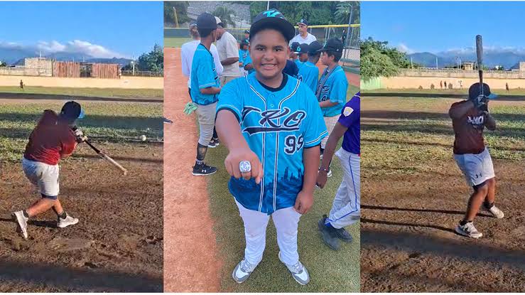 Yuniesky Mateo, de 11 años, deslumbra con su poder en showcase de la clase 2032