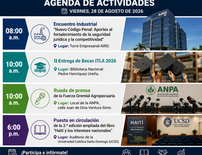Agenda del día: jueves 3 de septiembre de 2026