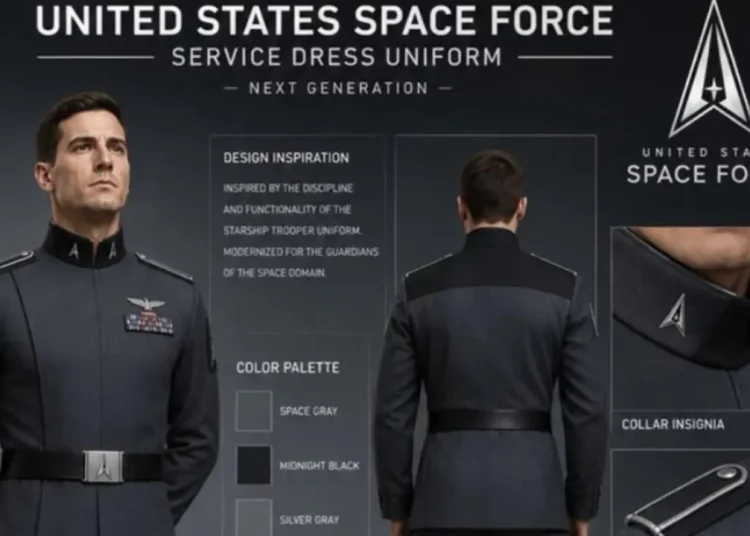 Trump enseña el nuevo uniforme de la Fuerza Espacial y las redes lo comparan con el traje de las SS del régimen nazi