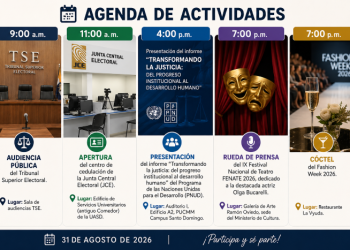 Agenda del día: martes 1 de septiembre de 2026