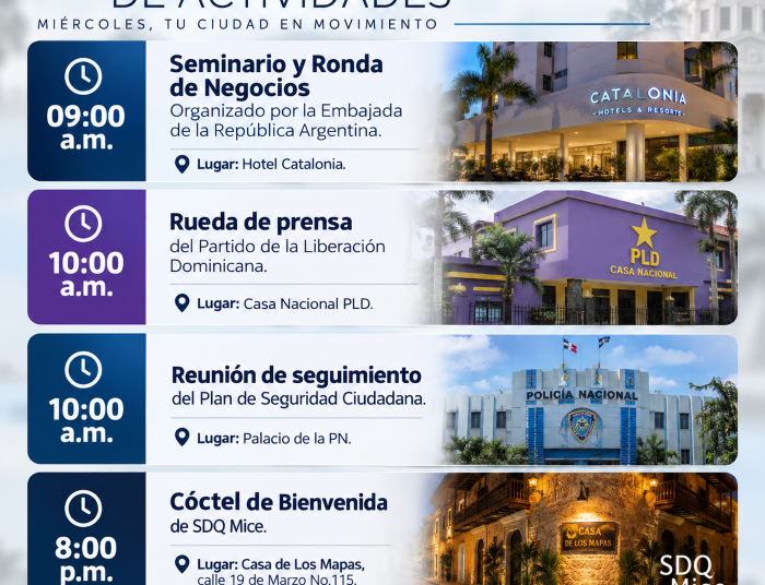 Agenda del día: lunes 21 de septiembre de 2026
