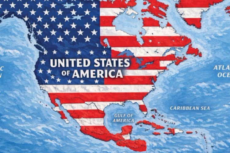 Trump publica un mapa en el que la bandera de EE.UU. cubre México, el Caribe y Canadá