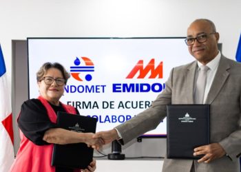 Emidom e Indomet firman acuerdo para instalar tres estaciones meteorológicas automáticas en Pedernales
