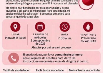 Arismendy solicita donantes de sangre previo a intervención quirúrgica