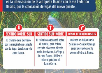 Anuncian desvíos temporales en entrada a Jarabacoa por colocación de vigas de nuevo puente