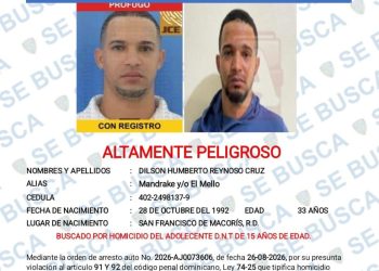 Policía Nacional busca a “Mandrake” y/o “El Mello”, presunto autor del homicidio de un adolescente en Pekín, Santiago