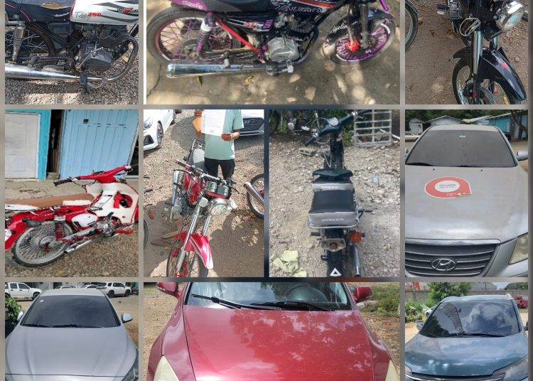 Policía Nacional detiene 11 personas y recupera vehículos y motocicletas durante operativos en Santiago