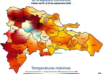INDOMET advierte calor de severo a extremo en RD hasta el 22 de septiembre