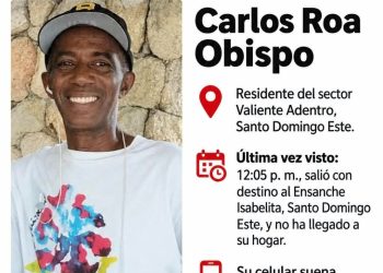 Familiares buscan a hombre desaparecido en Santo Domingo Este; fue visto rumbo a Ensanche Isabelita